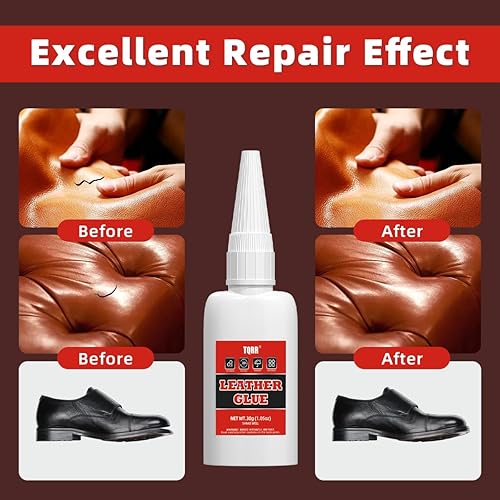 Miniatura 2 de Pegamento para cuero, 1.06 oz (30 g), pegamento permanente para cuero, gel de pegamento universal, unión instantánea, pegamento para ropa para todas