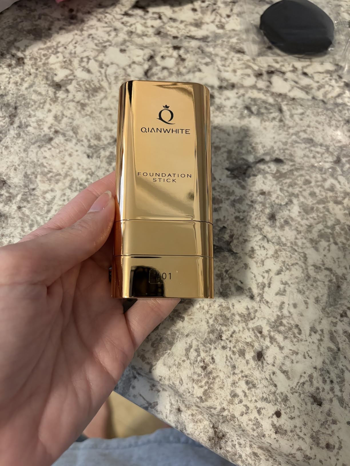 QIANWHITE Korean Foundation Stick Foundation for Mature Skin Tint, Buildable Light to Full Coverage Foundation Makeup Concealer, Dual-Ended with Brush for All Skin - Natural Dewy Finish (LIGHT SKIN)