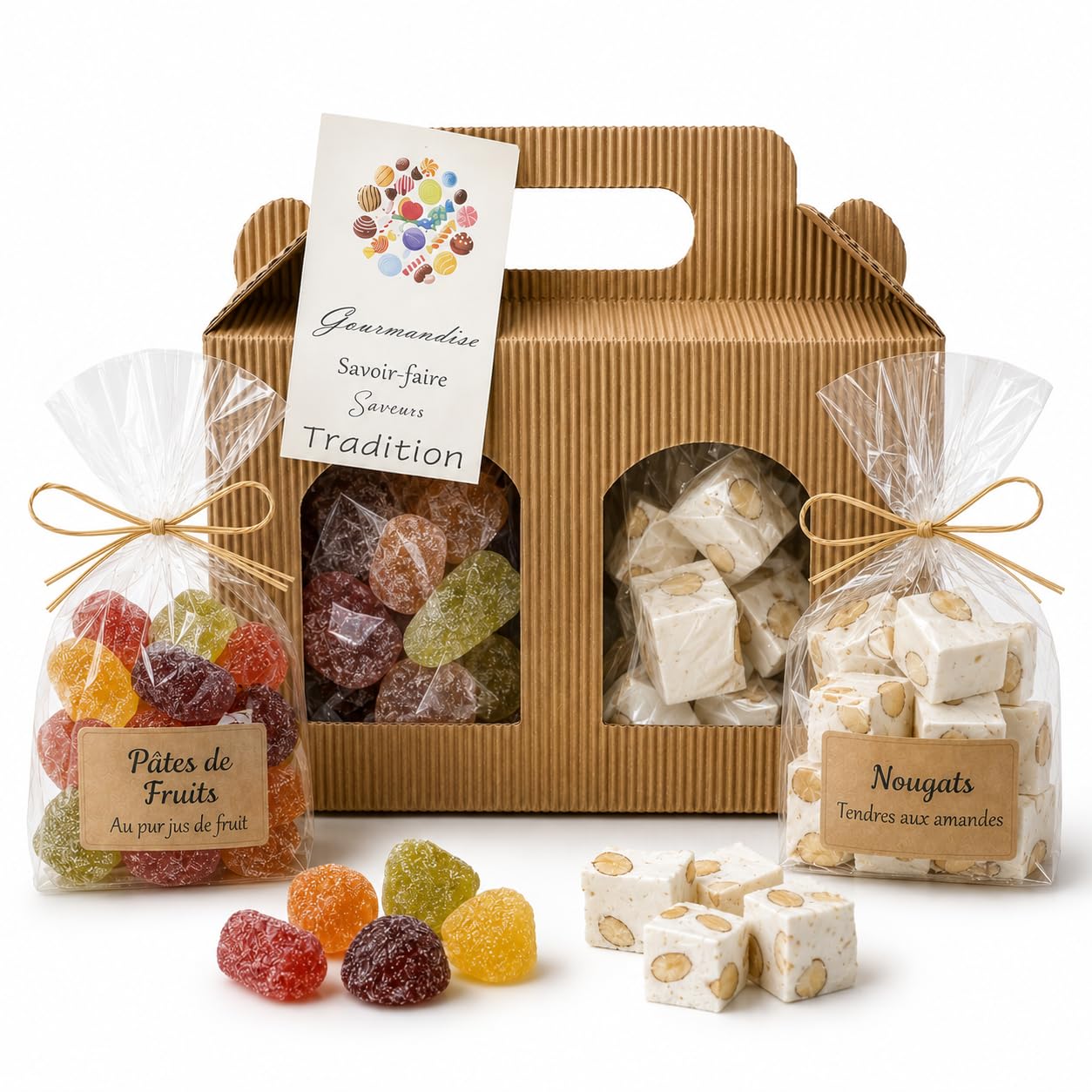 Assorted Fruit Jellies & Nougat Gift Box