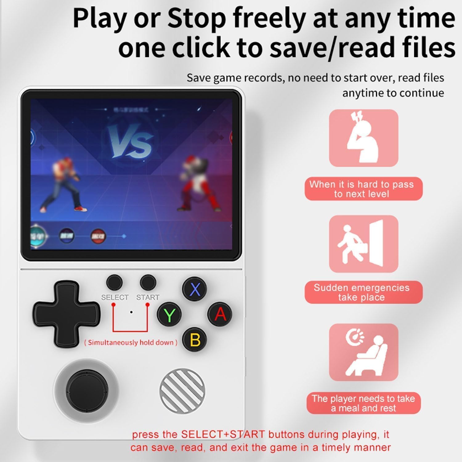 Retro Konsole Handheld mit über 20.000 Spielen – Tragbare 3,5 Zoll IPS Gaming Konsole, Linux System, Portable Spielkonsole für nostalgische Gamer, Familie & Freunde (G40)