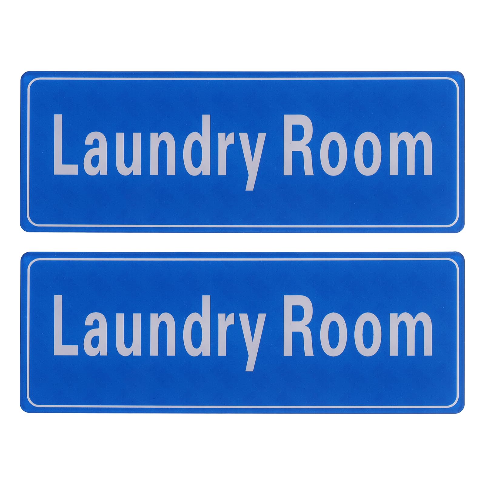PATIKIL 9"x3" Laundry Room Sign, 2Pcs Room Door Sign Self-Adhesive Door Sticker Acrylic Wall Signage Easy Installation for Indoor Outdoor Home Business, Sky Blue with White Text