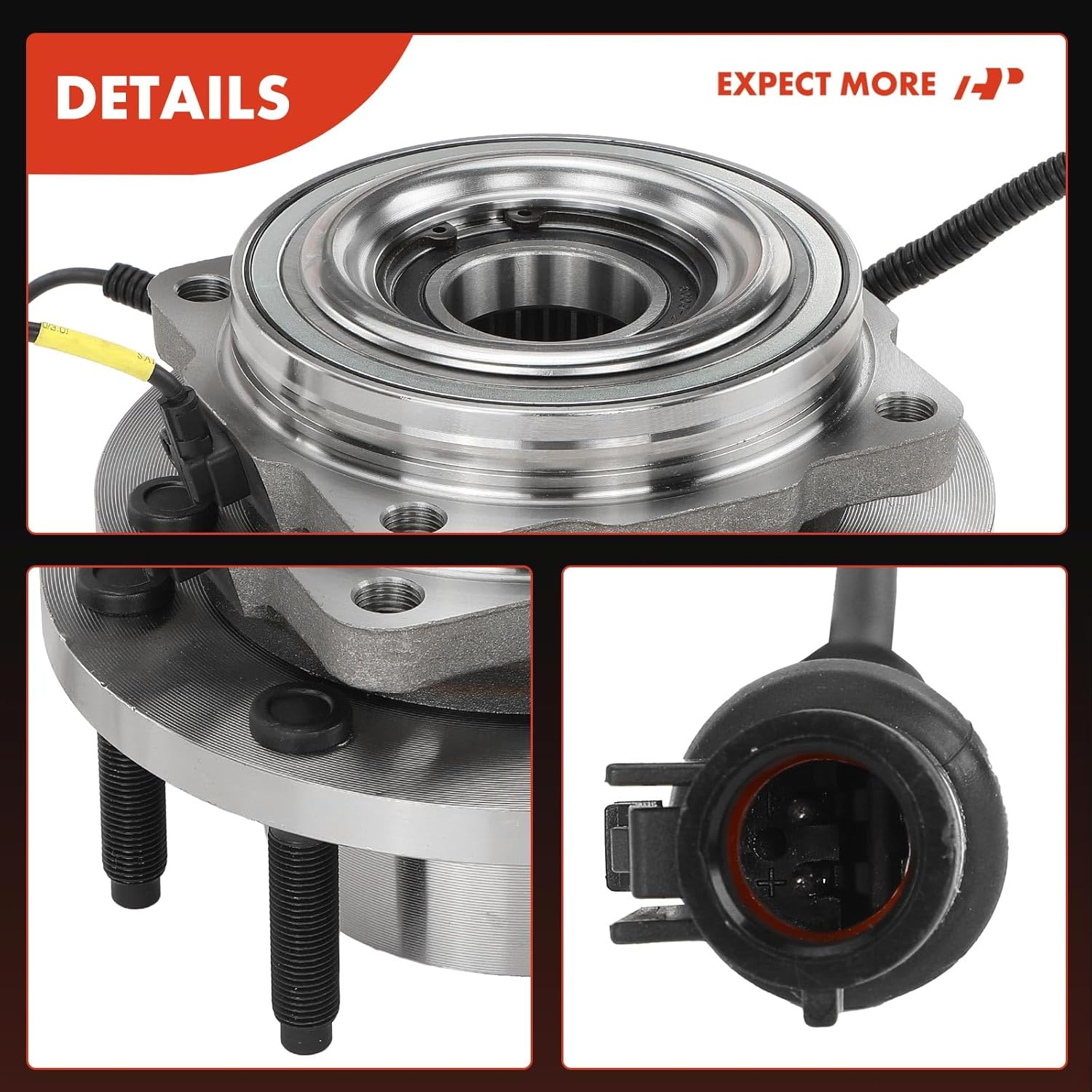 A-Premium Front Wheel Bearing and Hub Assembly with ABS & 8-Lug Compatible with Ford (with 4WD & SRW) - F-250 Super Duty 2005-2010, F-350 Super Duty 2005-2010 - Image 8