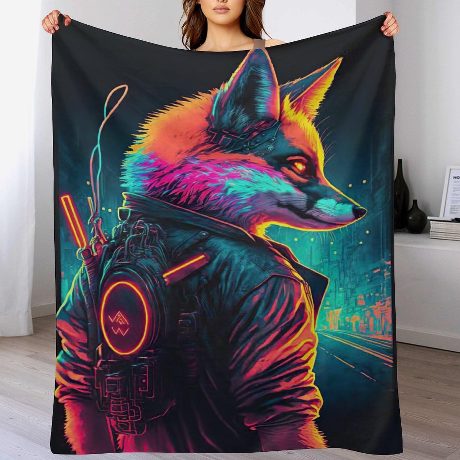 Couverture de salon renard en flanelle pour une ambiance douce