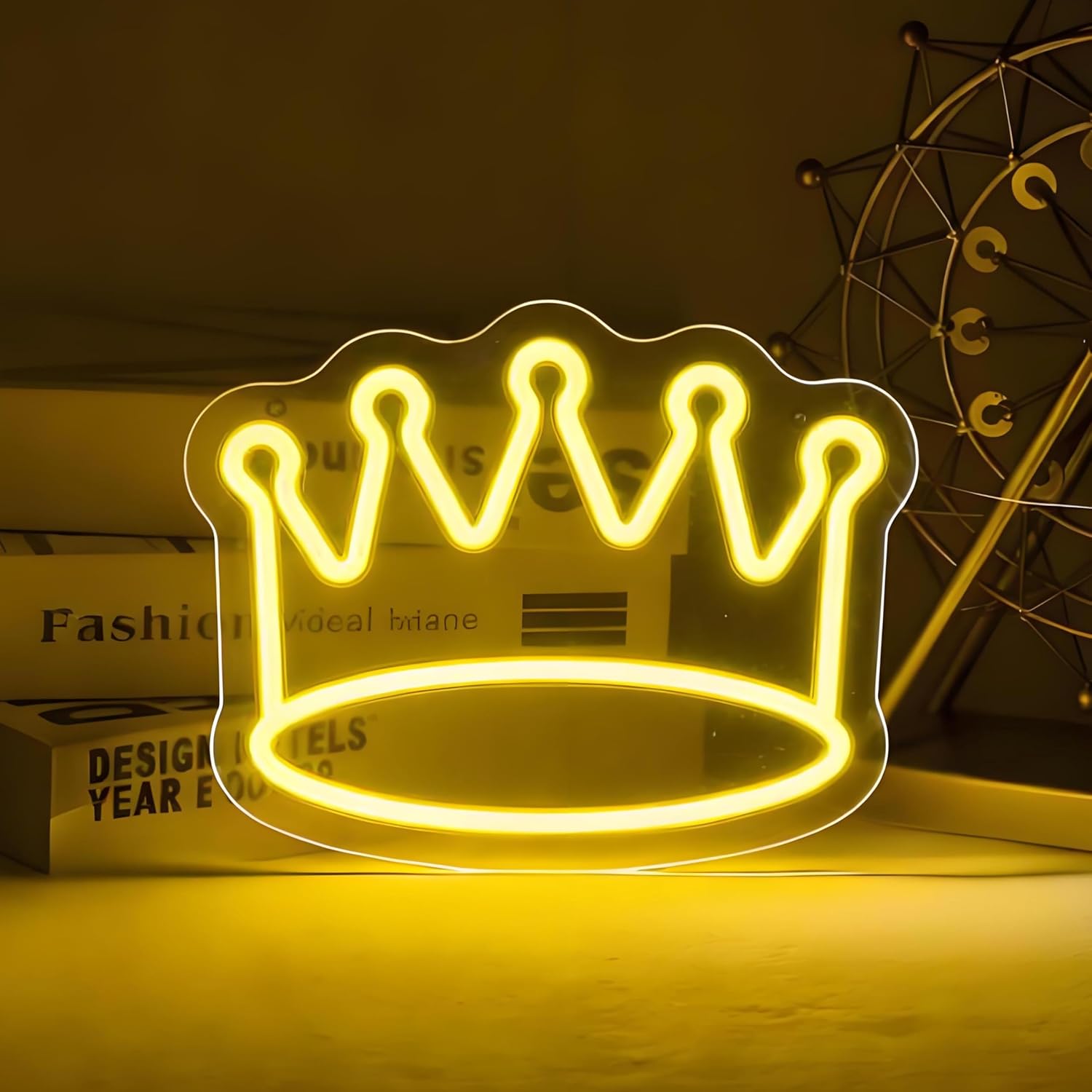 Crown Neon Sign for Wall Decor Royal Light Up Business Led Sign Birthday Party Gift Led Decorative Night Signs Room Decorations Christmas Party Gift for Friend Family Girls Boys Home Bedroom