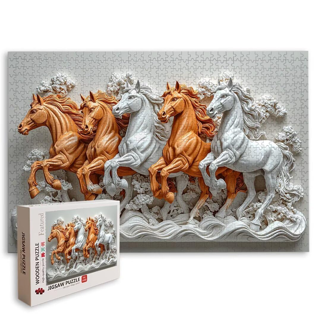 Puzzle 2000 Pezzi, Puzzle Cavallo, Misura: 100x71cm, Regalo Donna -8961