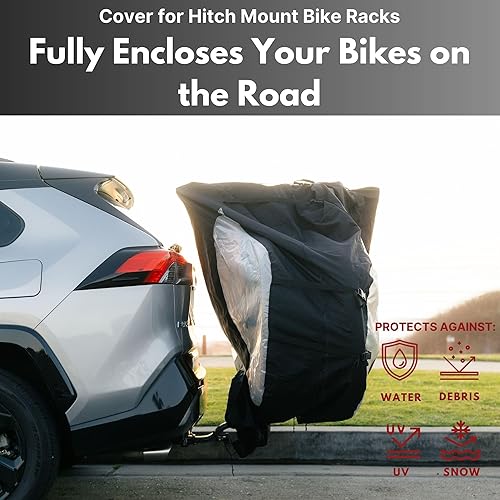Miniatura 6 de Cobertor de bicicletas doble para transporte en portaequipaje para 2 bicicletas