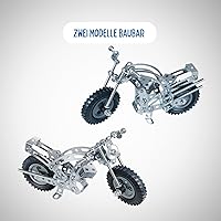 Vista 2 de Eitech Juguete educativo STEM para motocicleta: introducción a la ingeniería y el aprendizaje STEAM, construcción y juego de acero con 150 piezas