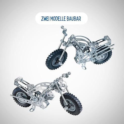 Miniatura 2 de Eitech Juguete educativo STEM para motocicleta introducción a la ingeniería y el aprendizaje STEAM, construcción y juego de acero con 150 piezas