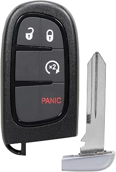 TOP-VIGOR Keyless Entry Remote Key Fob Replacement 433Mhz Compatible with Dodge Ram 1500 2500 3500 2013 2014 2015 2016 2017 2018 2019, ID46 Chip 4 Button for GQ4-54T