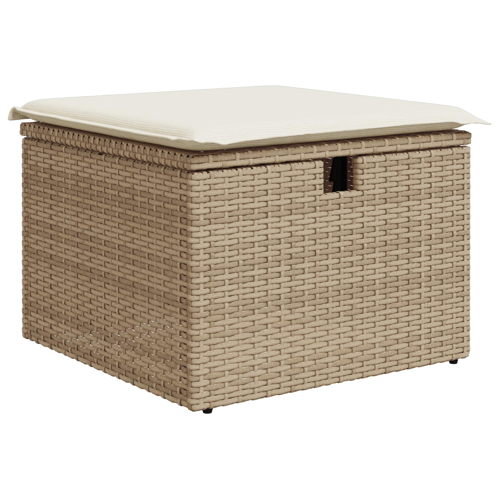 Juego de 6 sofás de jardín con cojines beige de polirratán para exteriores, muebles acogedores al aire libre, conjunto de muebles de jardín, resistente a la intemperie