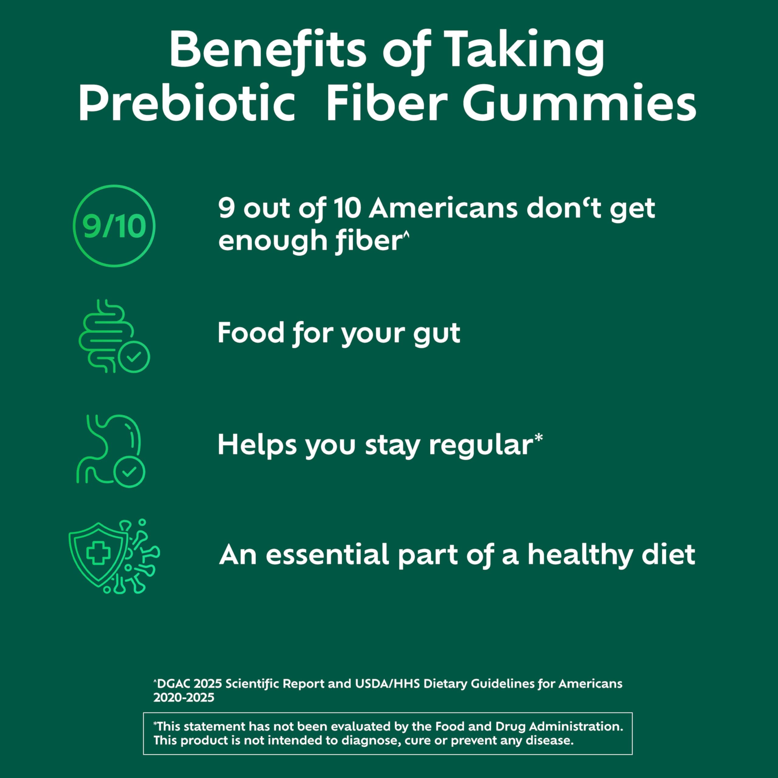 Benefiber Prebiotic Fiber Supplement Gummies, Citrus Berry Splash, 126 Ct — Amazon image 4