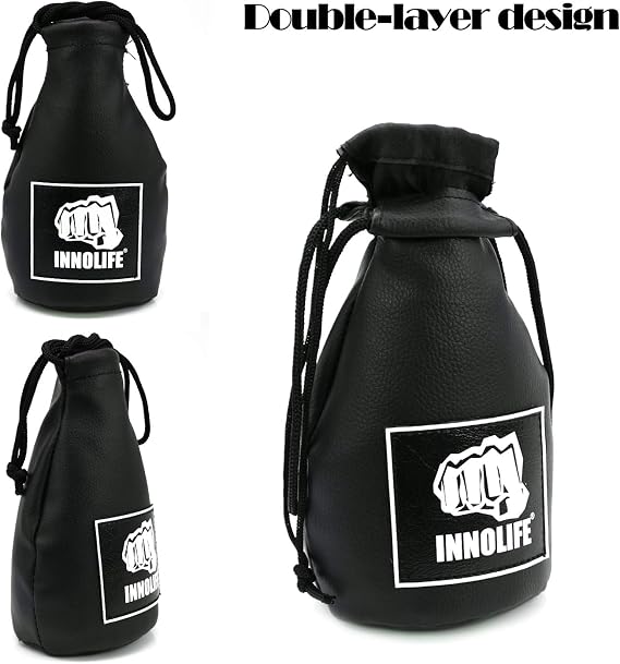 INNOLIFE Boxing Slip Bag, Boxing Dodge Hide Speed Bag Maize Ball Leather Ball for Reflex Training, Boxing, Kickboxing, MMA Pendulum Training