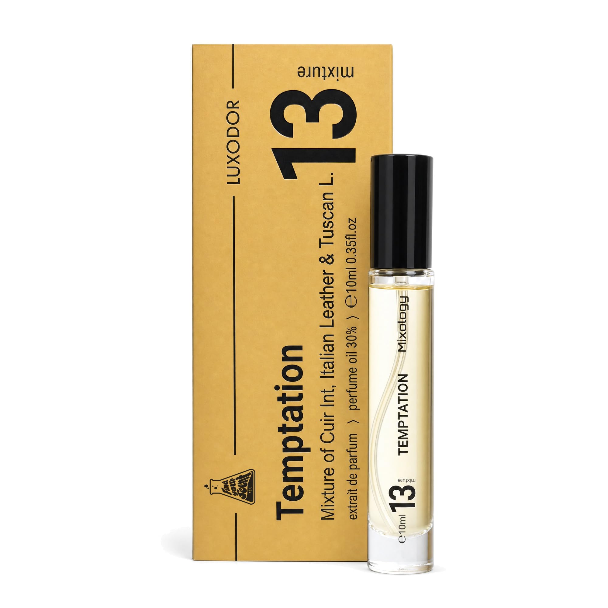 Luxodor Mixology Temptation Leather Eau de Parfum, Unisex Travel Size 10ml | Warm woody s…