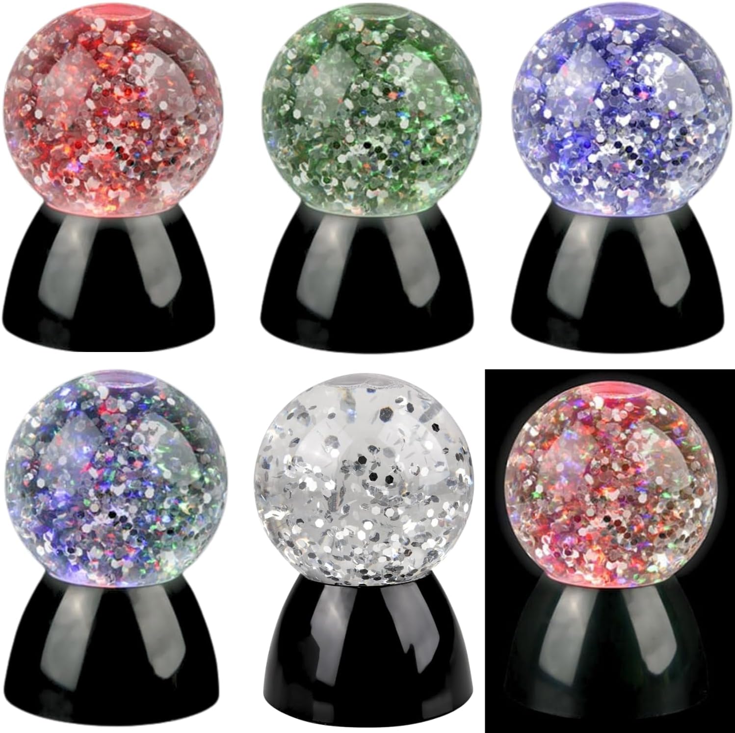 Water Globe Light, 5.5 Inch, Color Changing, 4 Pack, Decorative Lamp