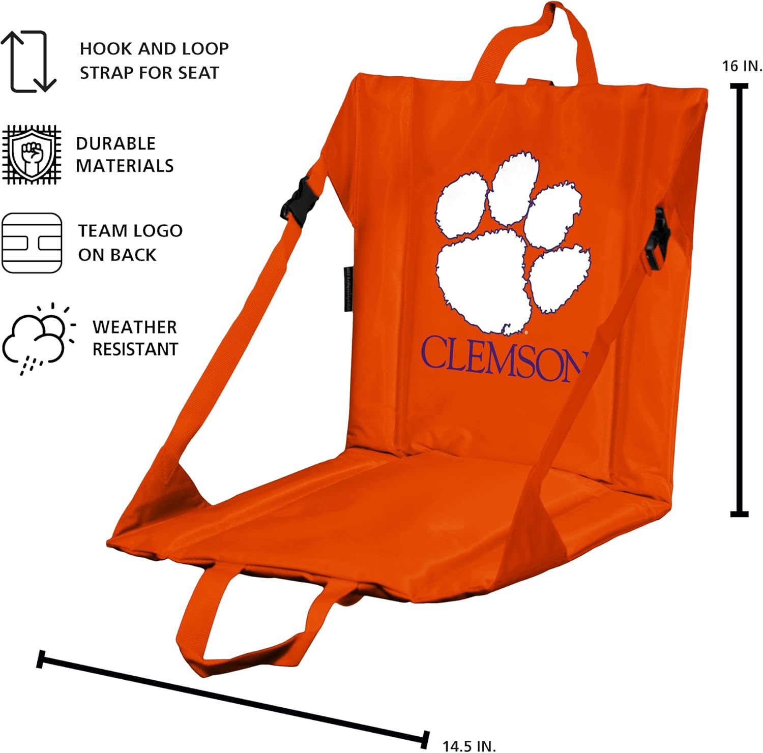 Logo Brands Officially Licensed NCAA Unisex Stadium Seat, One Size, Team Color