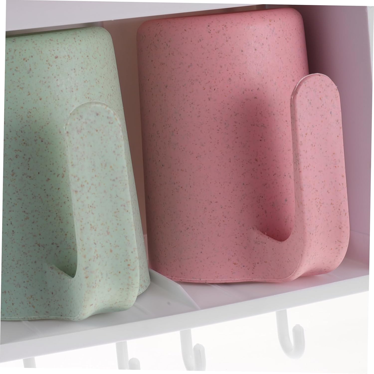 Wall Mounted Toothbrush Holder Organizer Bathroom Storage Rack with Drainage Cups Space-Saving Design for Easy Installation for Home Use