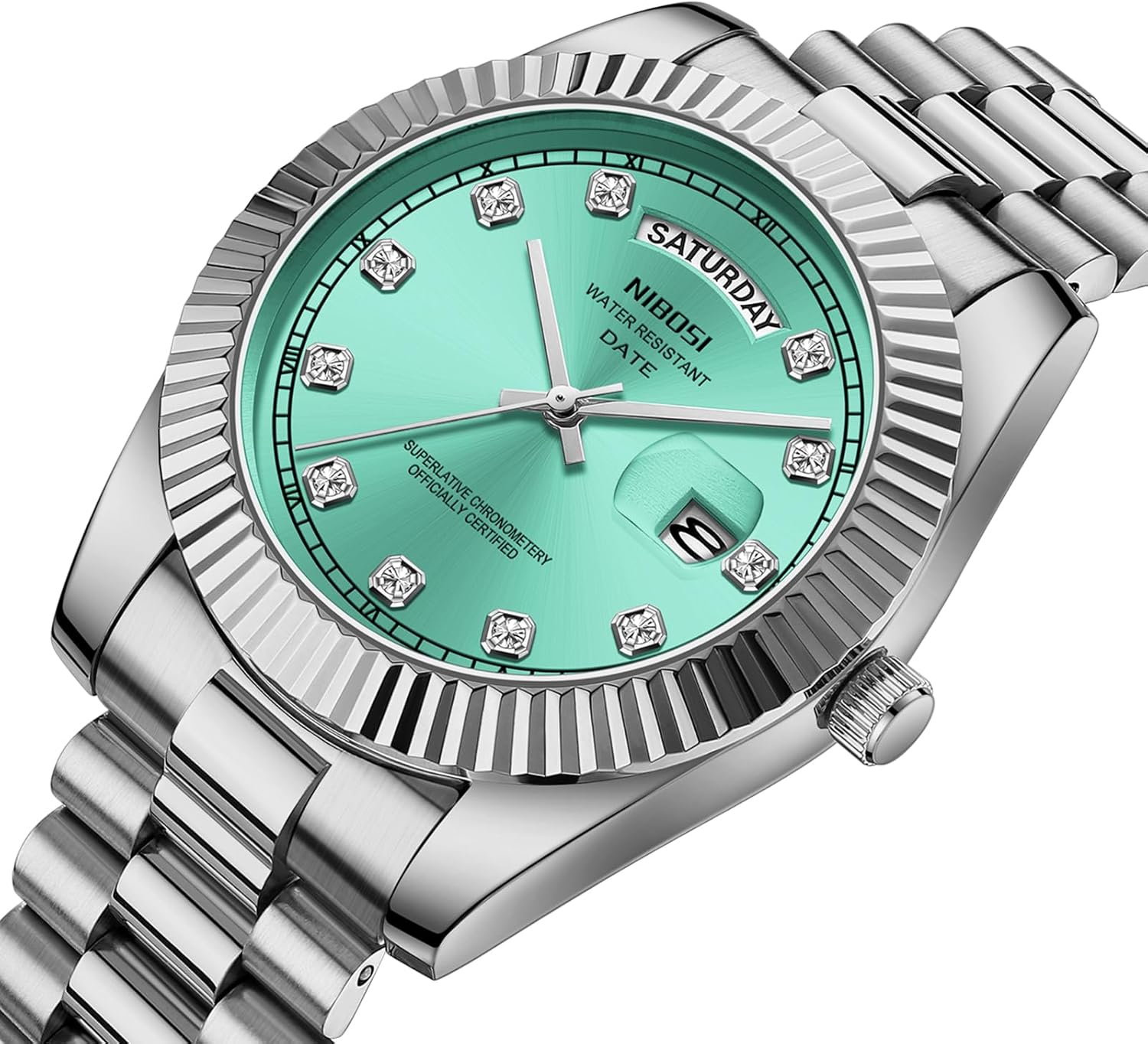 NIBOSI Men Watches Analog Quartz Stainless Steel Rose Gold Silver Watches for Men Waterproof Business Classic Desiger Wrist Watch with Day Date - Image 2