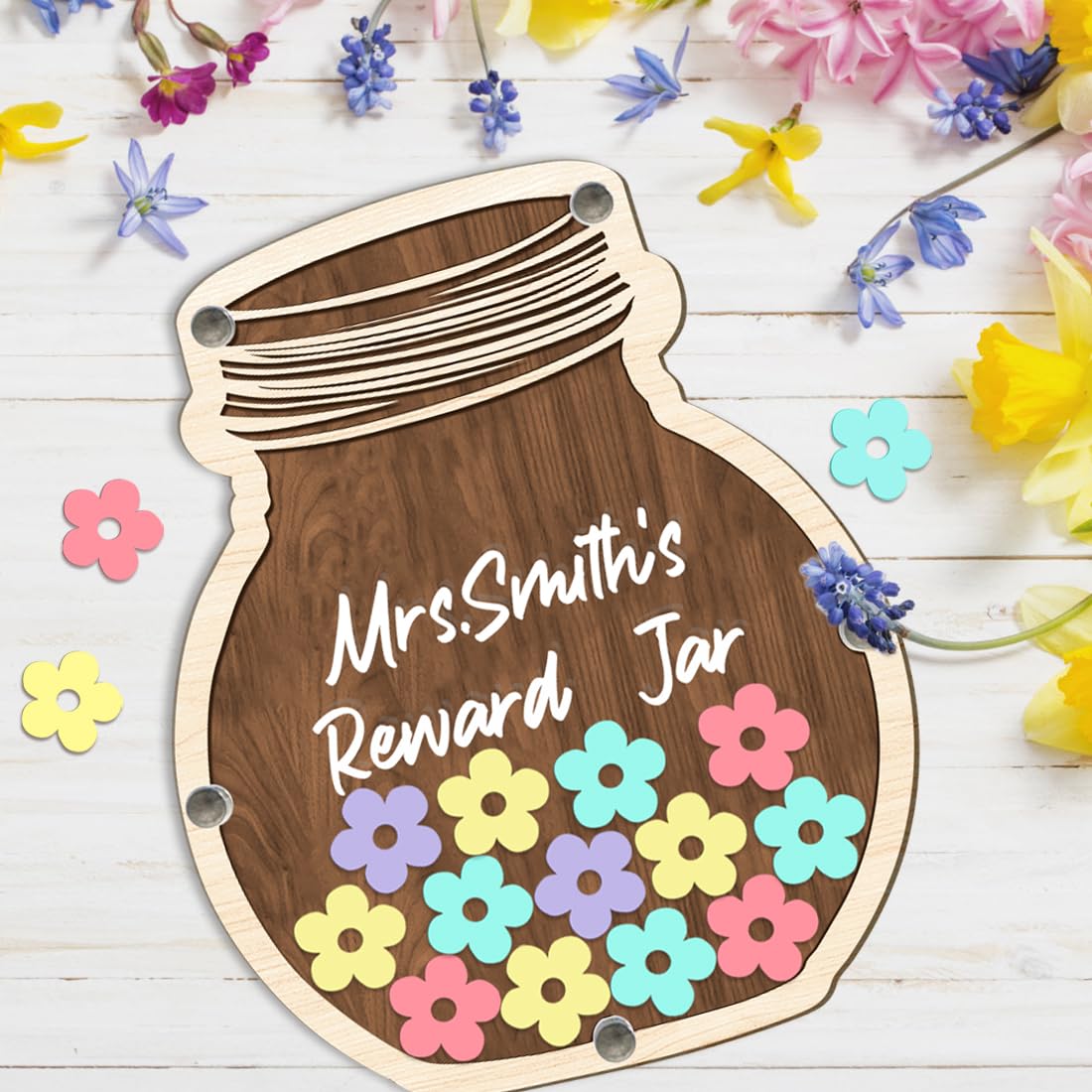 Potty Training Reward Jar Personalized Magnetic Flower Reward Jar For ...