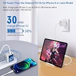 20W USB C Fast Charger, 4-Pack Dual Port PD +QC 3.0 Wall Charger Block | Compatible for iPhone 17/16/15 12/11 /Pro Max, XS/XR/X, 8/7/6, Pad Pro, Samsung Galaxy, S25 Pixel 7