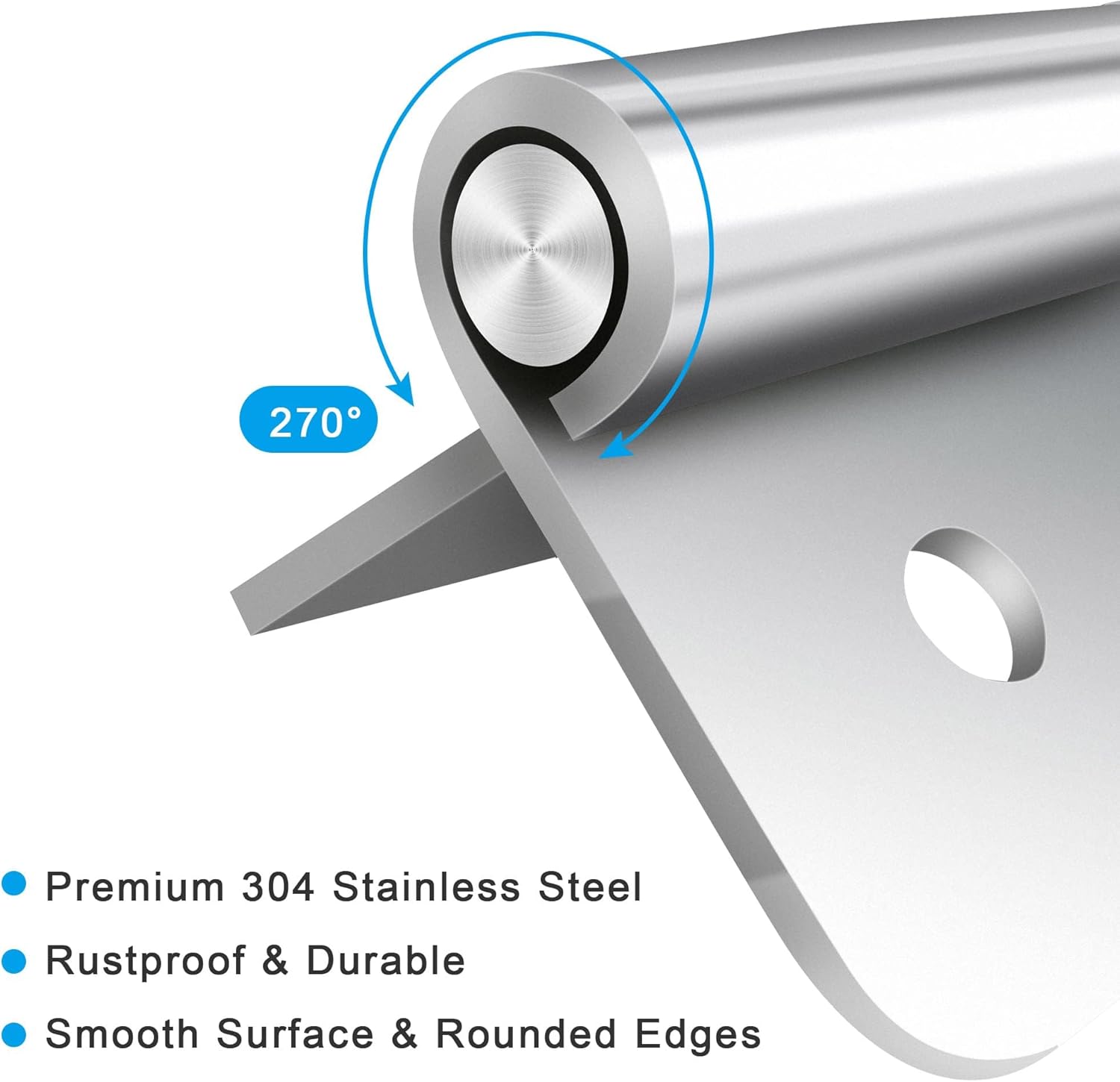 2.5 Inch Lift Off Hinges, Stainless Steel 304 Small Slip Joint Flag Hinge, Removable for Wooden Metal Doors, Cabinet Doors, Metal Boxes and More (Left Handed, 20 PCS)