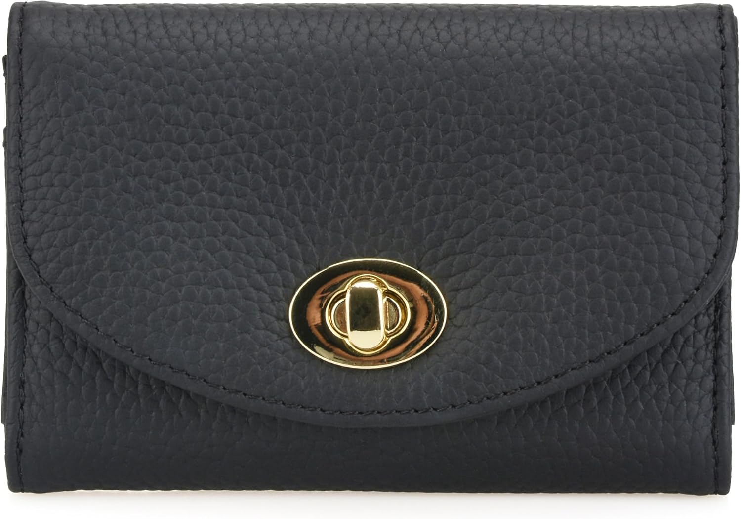 Luxury Quilted Leather Card Holder Credit Card Holder Small Compact Wallet Coin Purse Business Card Holder Gift for Women Gift for Girl (Lychee Black) - Image 2