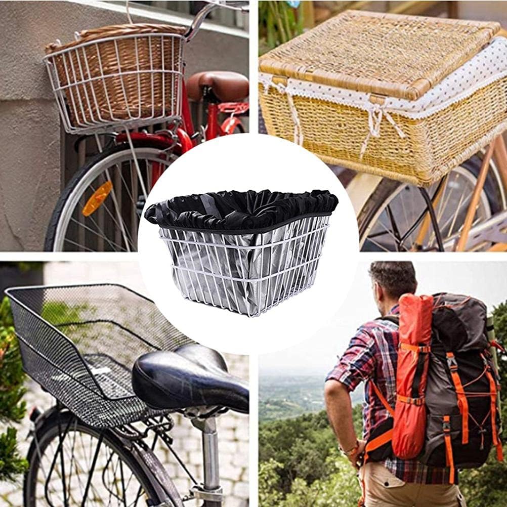 Bike Basket Liner Bike Waterproof Cover Bike Basket Liner Bike Waterproof Rain Cover Easy Install for Shopping Picnic image 5