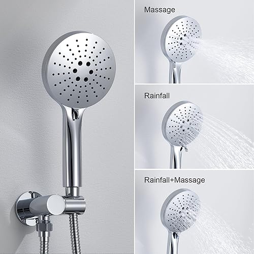 Miniatura 152 de IRIBER - Sistema de ducha de lluvia con cabezal de ducha fijo y de mano de alta presión cepillado níquel,Oro cepillado,Cromado,Oro rosa