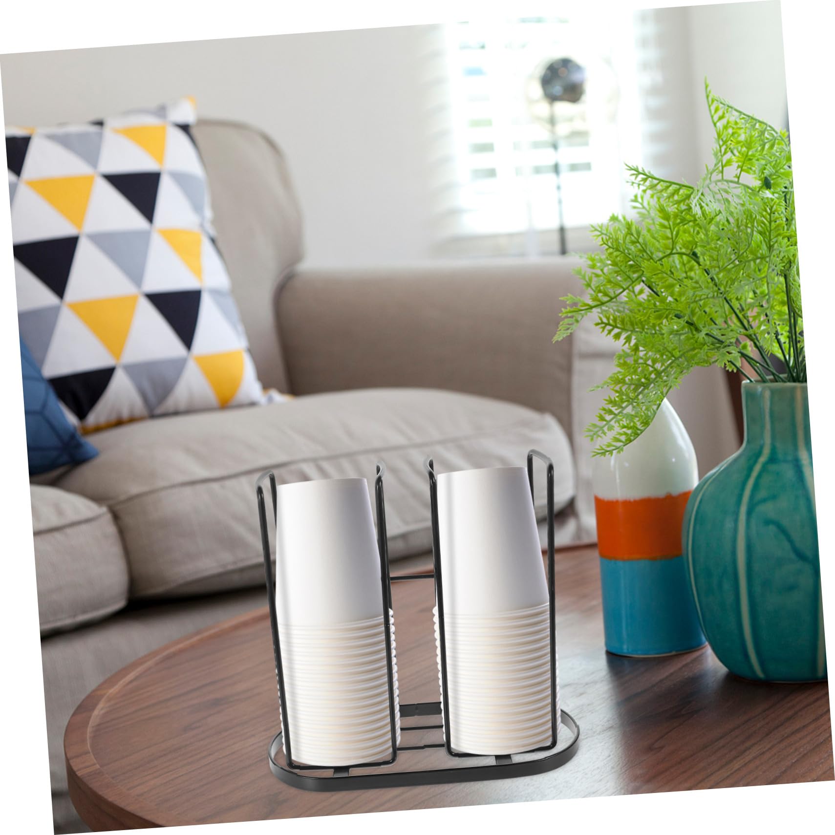 Acero Dispensador Vasos al Negro Carbono de Papel de Mesa