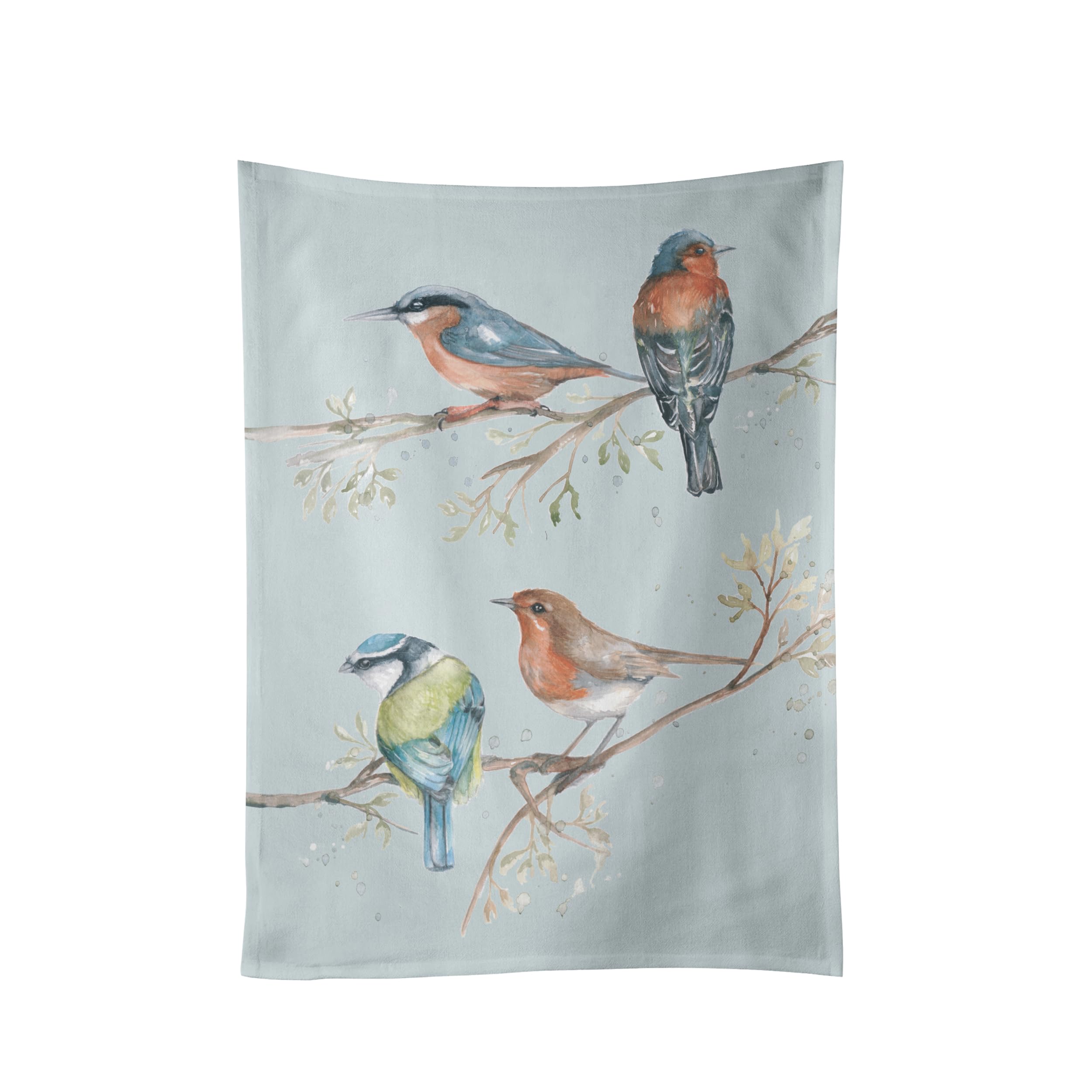 Meg Hawkins The Lookout' British Birds Design Cotton Teatowel