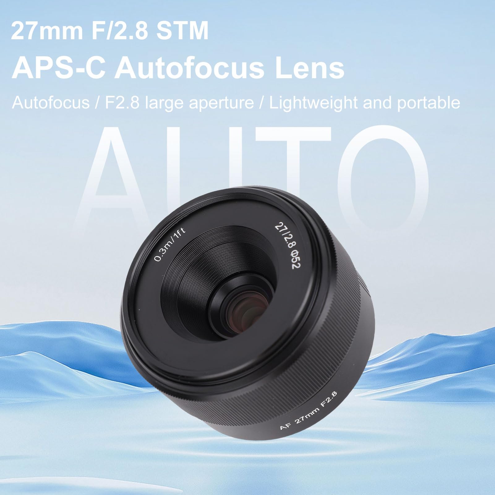 Lente de Enfoque Automático Premium de 27 Mm F2.8 para Cámaras con Montura E, Seguimiento Ocular Preciso, Enfoque Automático Precisión, Diseño Liviano para Portabilidad