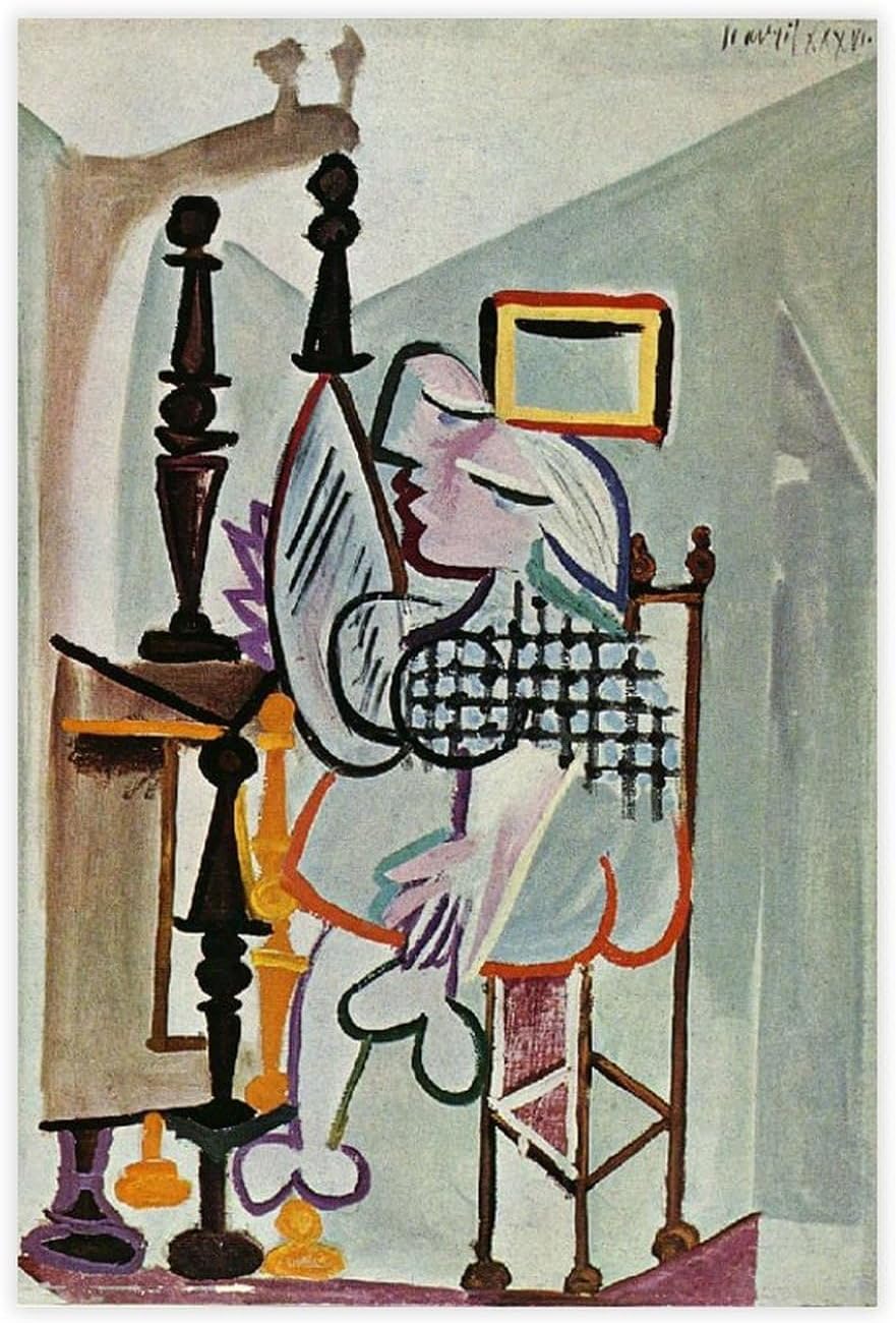 ZZYGGN GMGSW The Dresser 1936 by Pablo Picasso Wall Art Picture Abstract Canvas Painting Pablo Picasso Poster and Prints for Home Decor 40x60cm Frameless