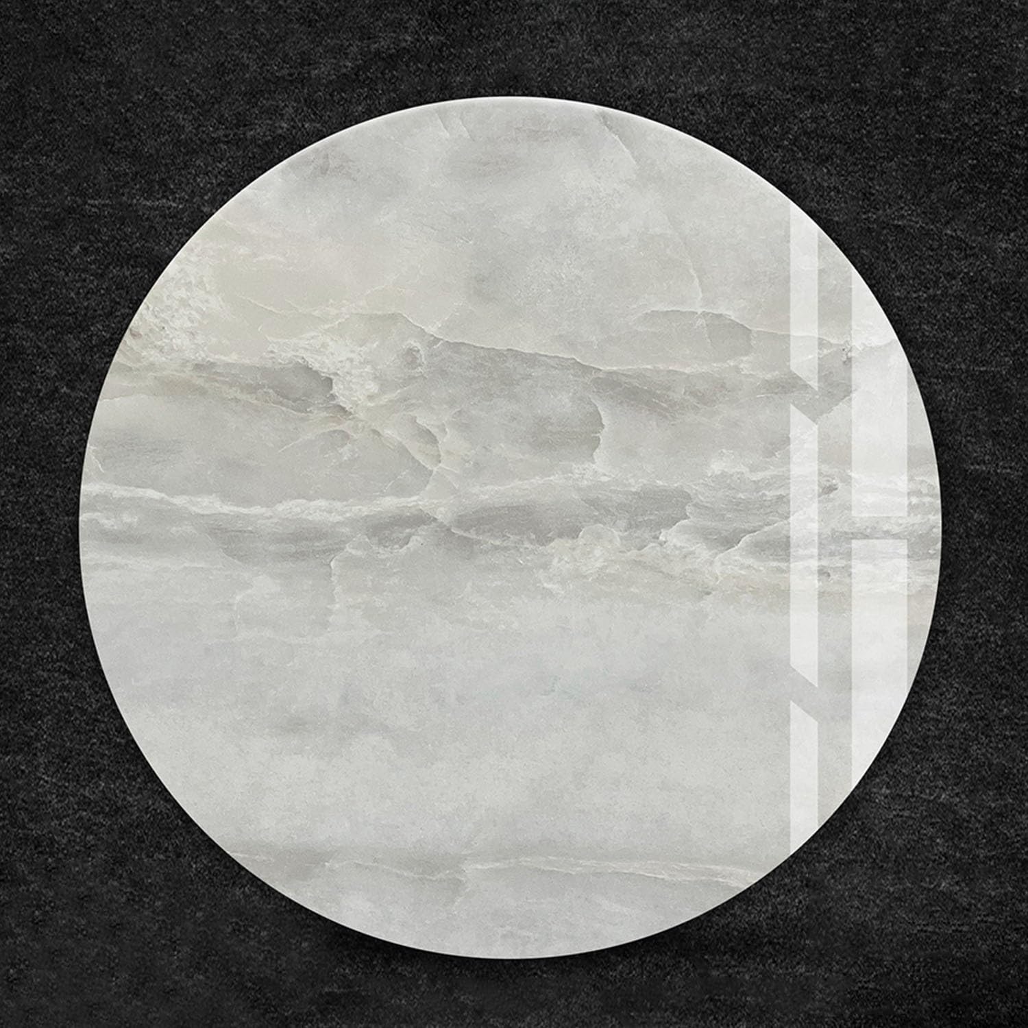 Lazy Susan Plateau Tournant pour Table à Manger, Plateau Rotatif en Ardoise, Plateau Rotatif Rond, Épaisseur 12 mm, Facile à Nettoyer, pour Hôtels, Restaurants et Familles(Gray,90cm/36)
