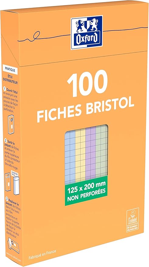 100 fiches bristol oxford