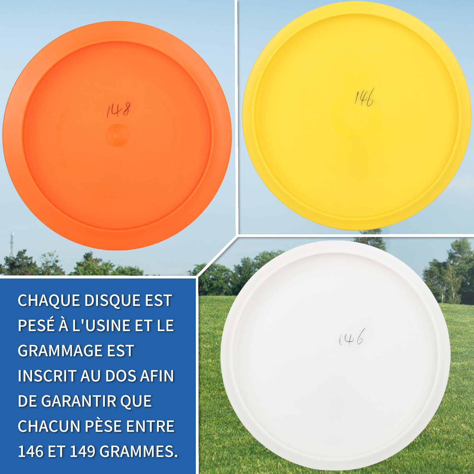 Kit de Disc Golf pour Débutant | Série U.S. Landmark | Classe 150, 145-150g | Homologué par la PDGA | Comprend 2Driver, 2Mid-Range, 2Putter, 1Mini Marqueur