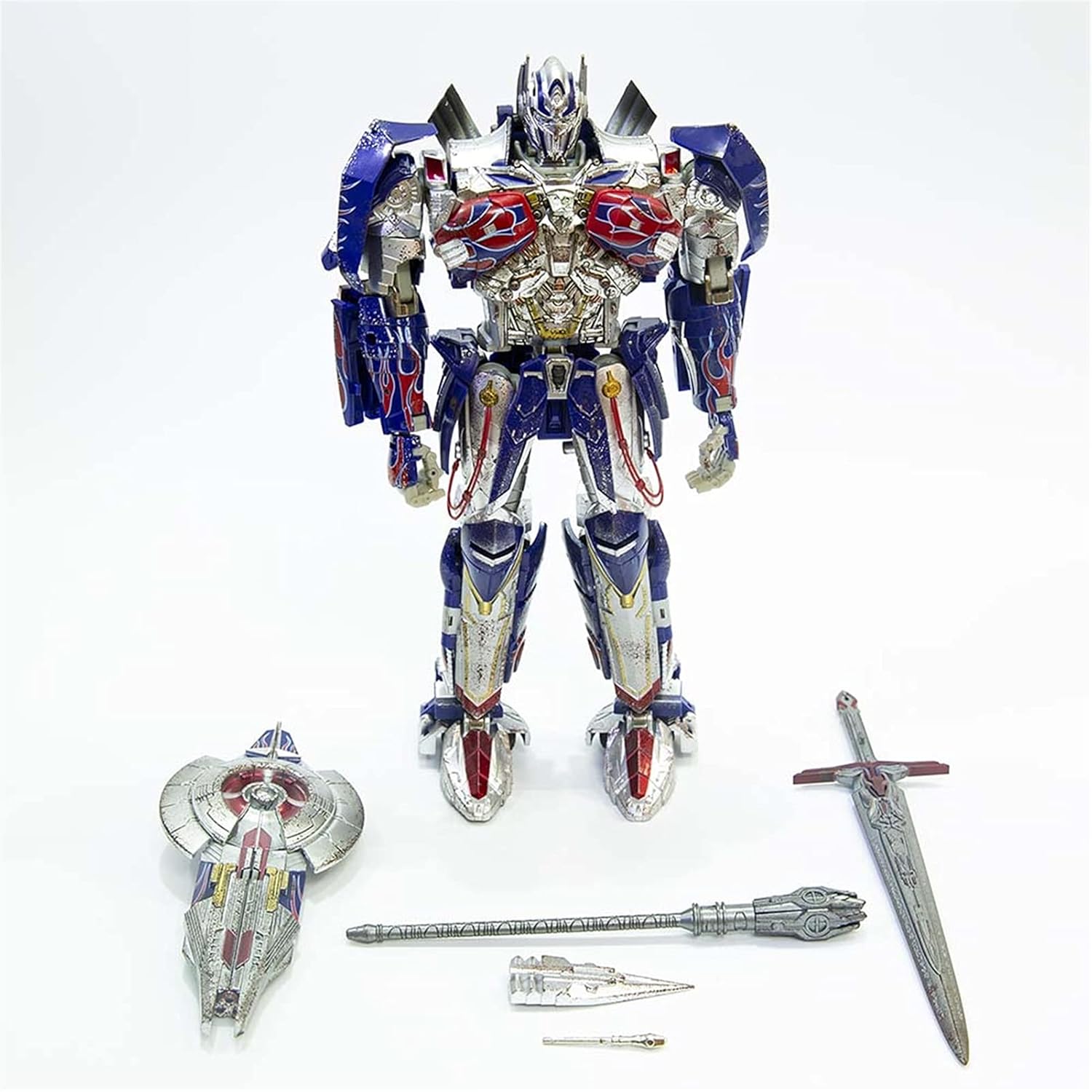 WJYLM Transformers Toys, KO Unique Toy Transformation Battle Damage Optimus Prime Commander Challenger Leader Action Humanoid Robot Transformers Robot Toy., 11 inches : Toys & Games
