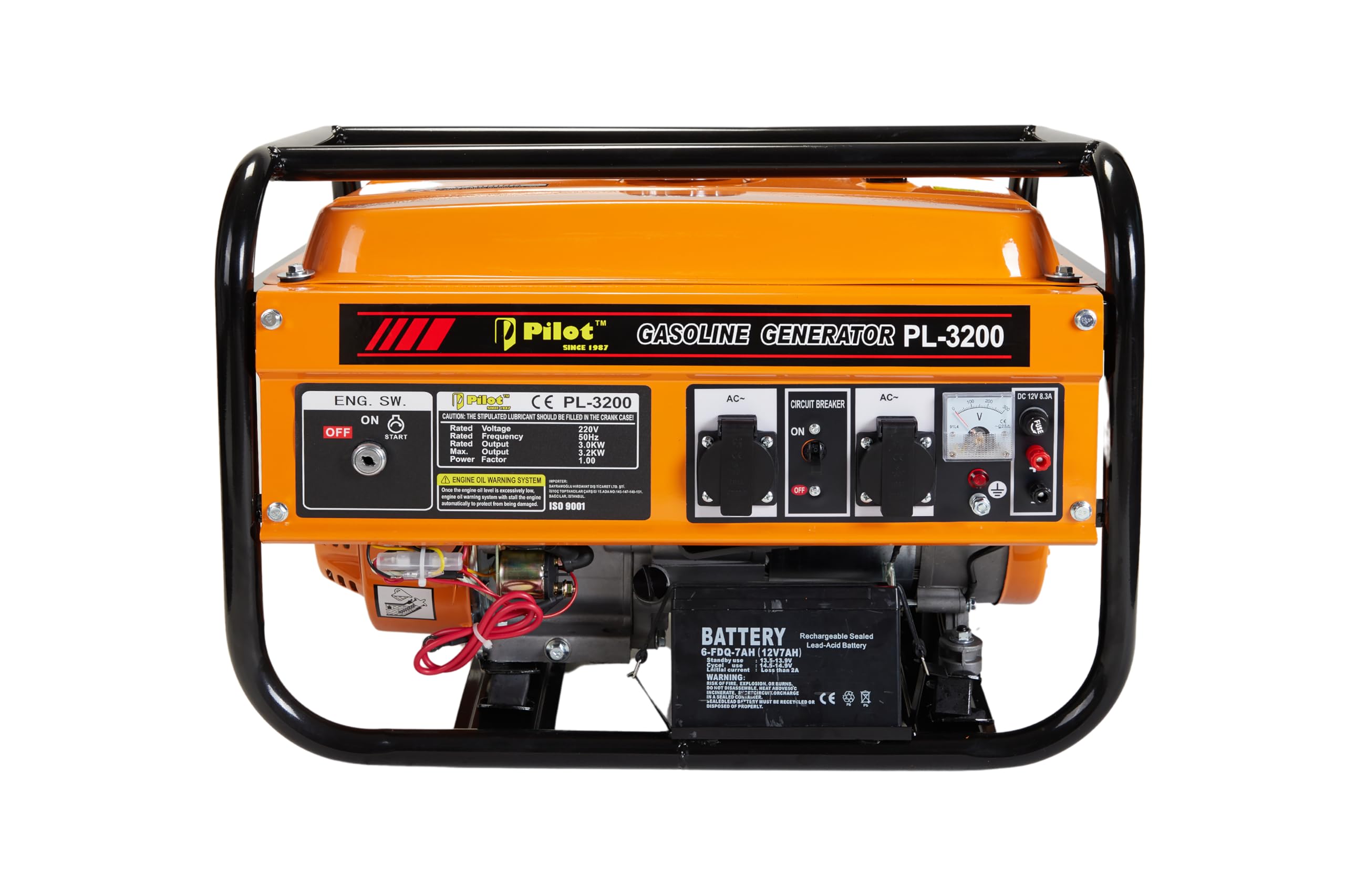 Pilot 3.2K Powered Self Start Inbuilt Battery Wheels & Handles | Generator For Home & Outdoor Use With Heavy Duty Engine|Home & Commercial Use|Petrol Generator-image-37