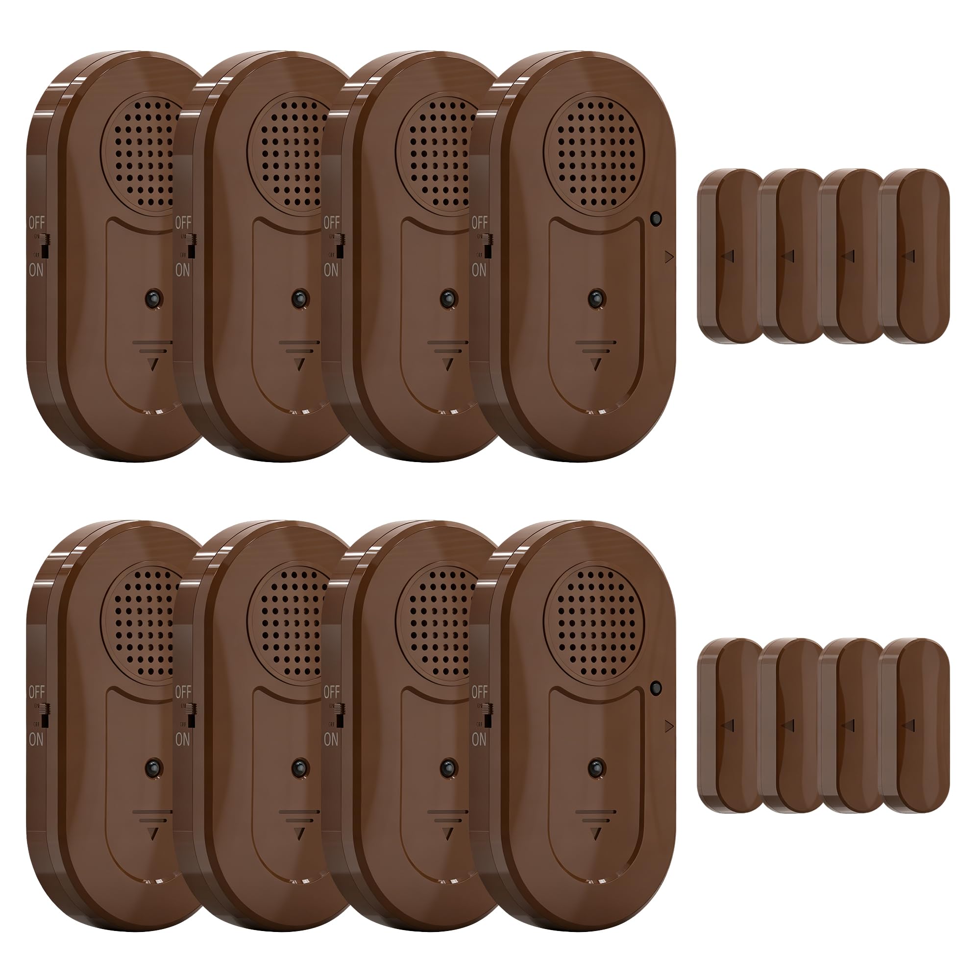 Sanjie Door Window Alarm Sensors, 8 Pack, 125dB, Volume Control