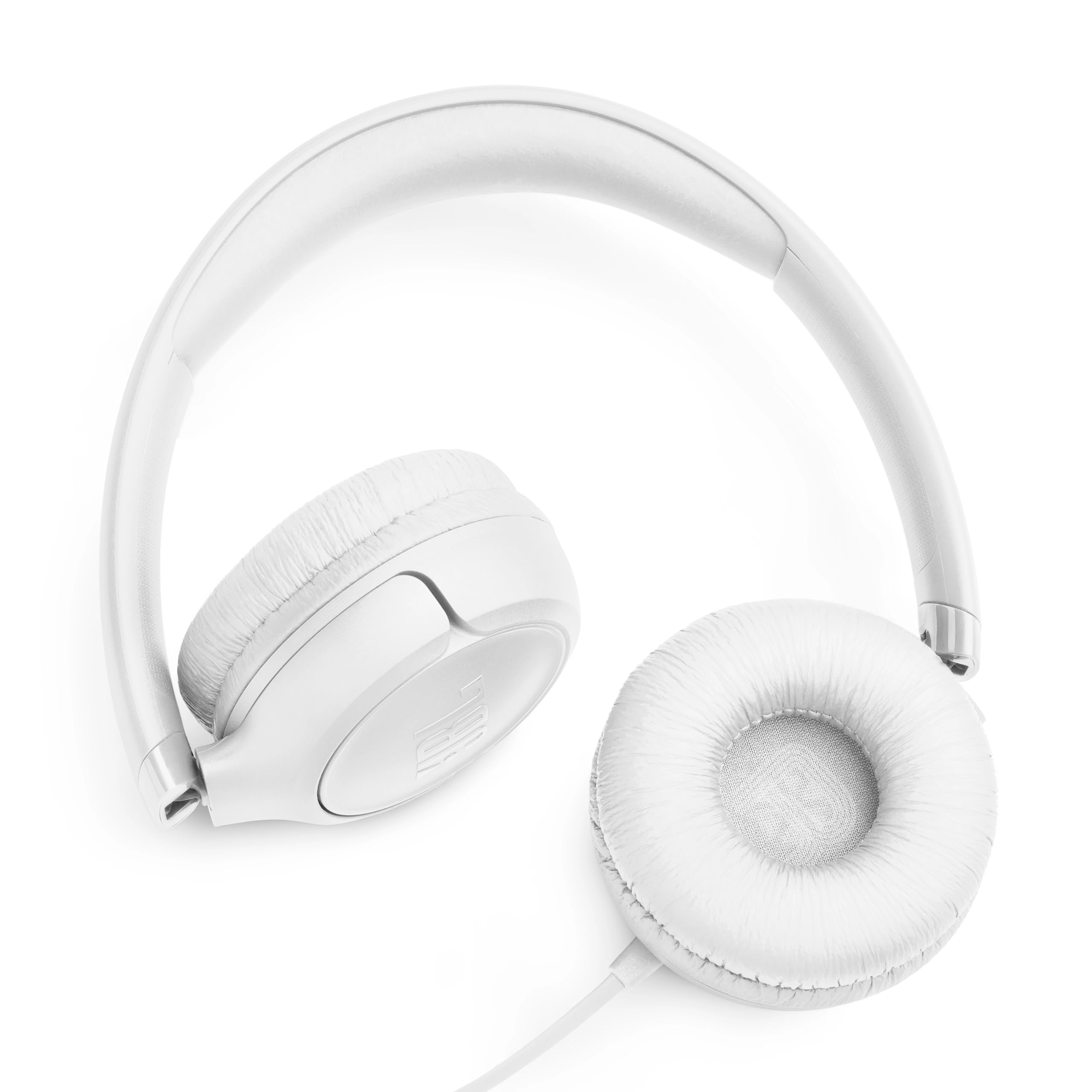 JBL Tune 530, Kabelgebundene On-Ear-Kopfhörer, Weiß | Mikrofon, JBL Pure Bass Sound, EQ-Voreinstellungen, Faltbarem Design und Verwicklungsfreiem Kabel