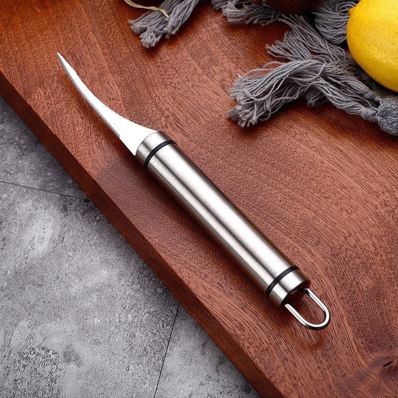 Image of Stainless Steel Shrimp Line Remove Peeler with Handle, Seafood Shell Cleaner for Kitchen, Cleaning Intestines Cutting Knife, Suitable for Home, Restaurant, Silver Colour 1 Pcs