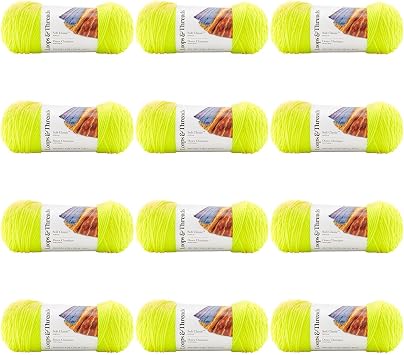 MICHAELS Bulk 12 Pack Soft ClassicTM Neon Yarn by Loops & Threads