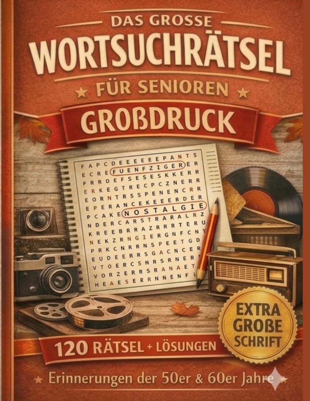 XXL Wortsuchrätsel für Senioren - Nostalgie Buch Großdruck: 120 nostalgische Rätsel für Erwachsene - Große Schrift, leicht lesbar, fördert Gedächtnis ... (MindPuzzle Themenwelt für Senioren)