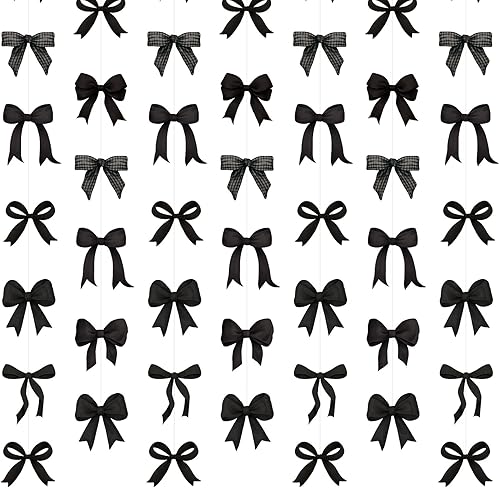 Daifunli 8 piezas de decoración de lazo para colgar, pancartas de guirnalda, recortes de papel, serpentinas de cinta para cumpleaños, novia,