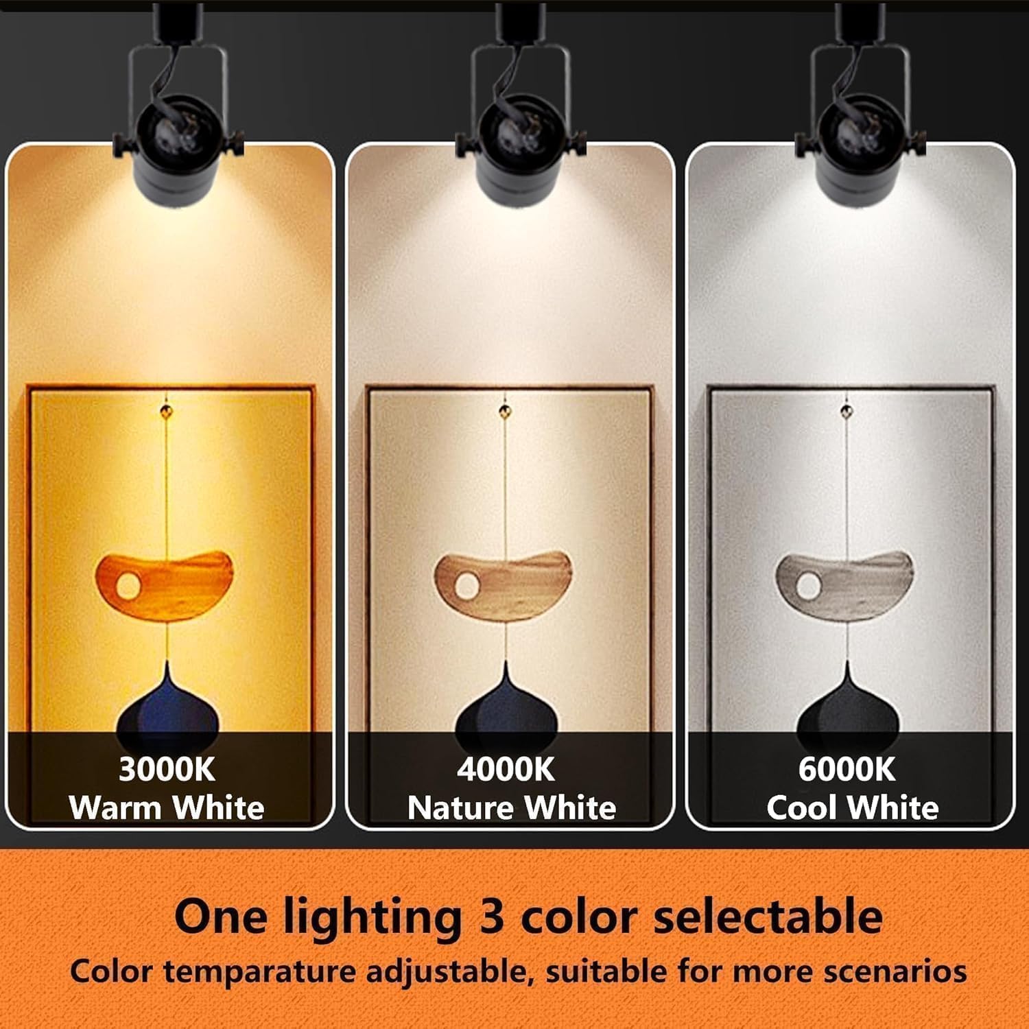 Set di Illuminazione LED Nero Regolabile di Luminosità Bravsekai, Testa per Binario GU10 10W 3CCT con 2x1m Binario Tipo H, 3000K/4000K/6000K Regolabili, Faretti da Soffitto Commerciali con 6 Lampade G