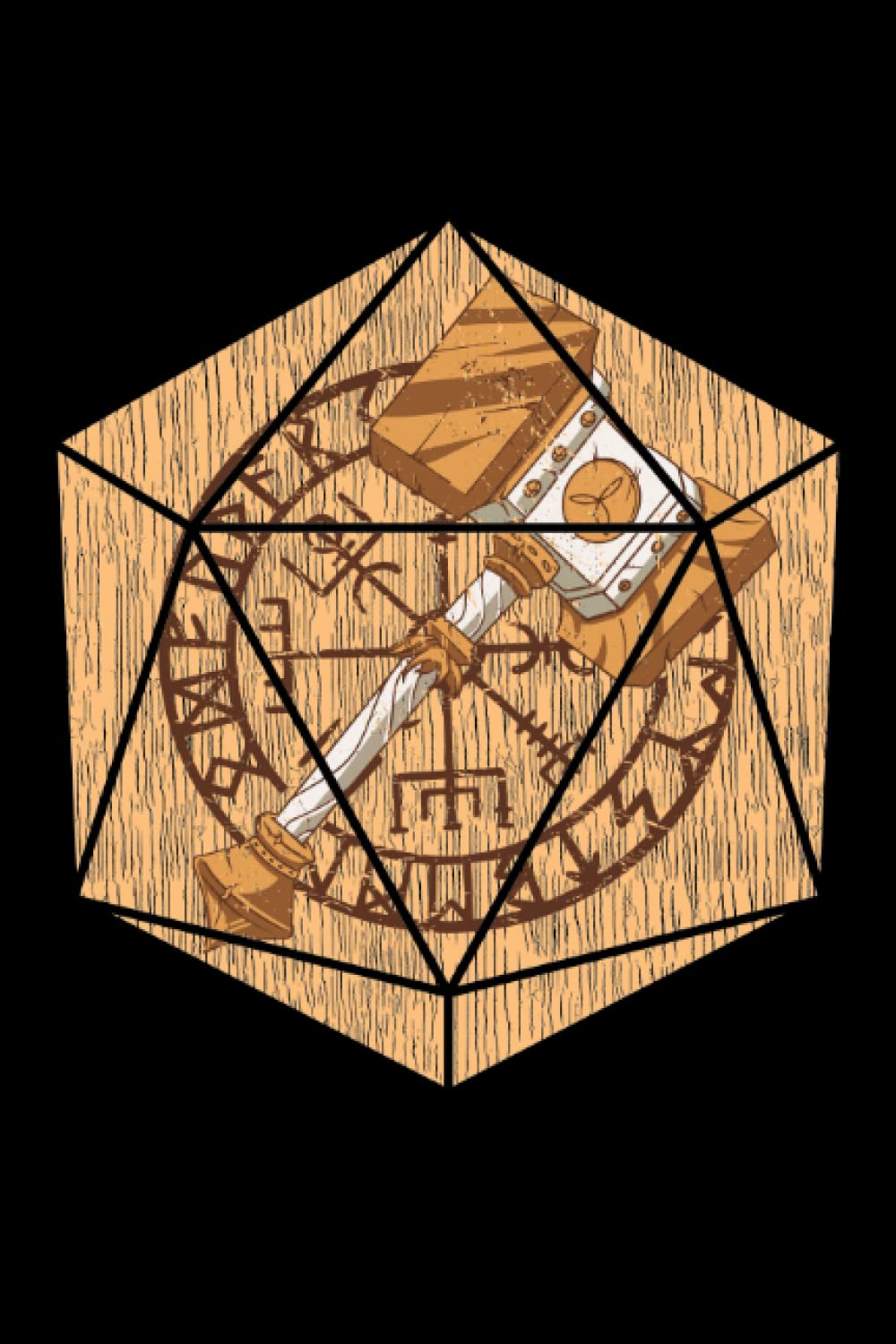 Martillo de Odín Mjolnir D20 - Cuaderno De Mitología Nórdica: Notebook DIN A5 (6x9) para entusiastas de rol y fanáticos de RPG de pluma y papel con ... y días de semana para la función del diario