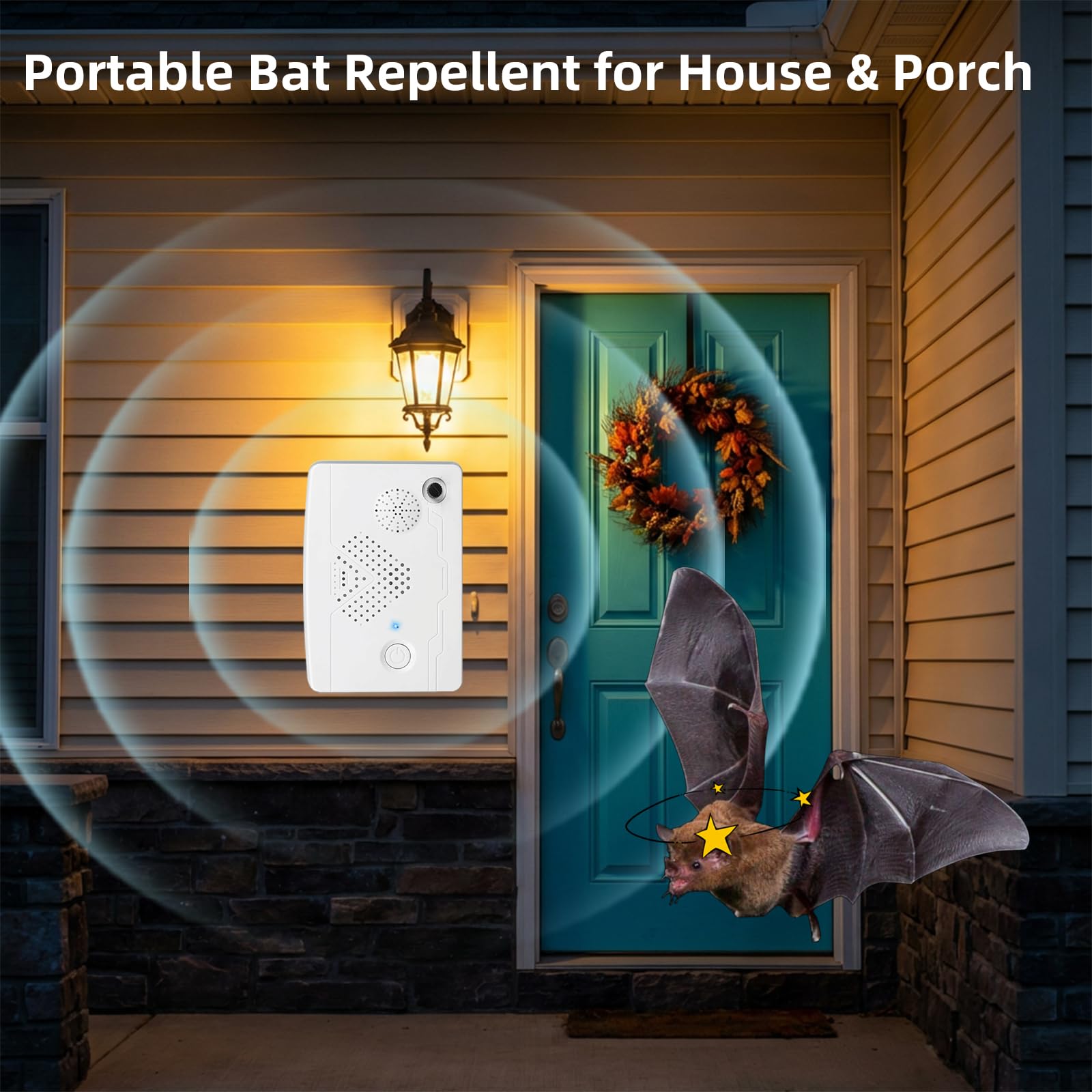 Repellente per pipistrelli ricaricabile aggiornato 2025 per soffitta può essere utilizzato all'aperto e all'interno, dispositivi deterrenti per pipistrelli a ultrasuoni, amichevole per persone e