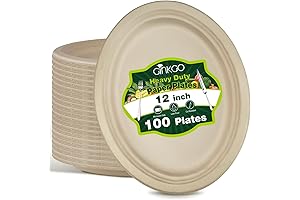 GINKGO Oval Paper Plates