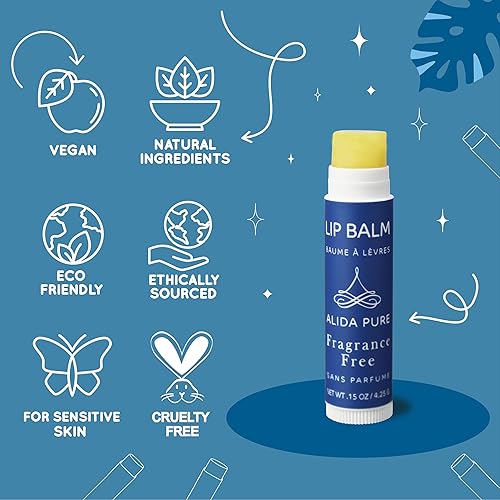 Miniatura 9 de ALIDA PURE Colección de bálsamo labial floral, juego de bálsamo labial vegano, para labios secos y agrietados, juego de 3 tubos