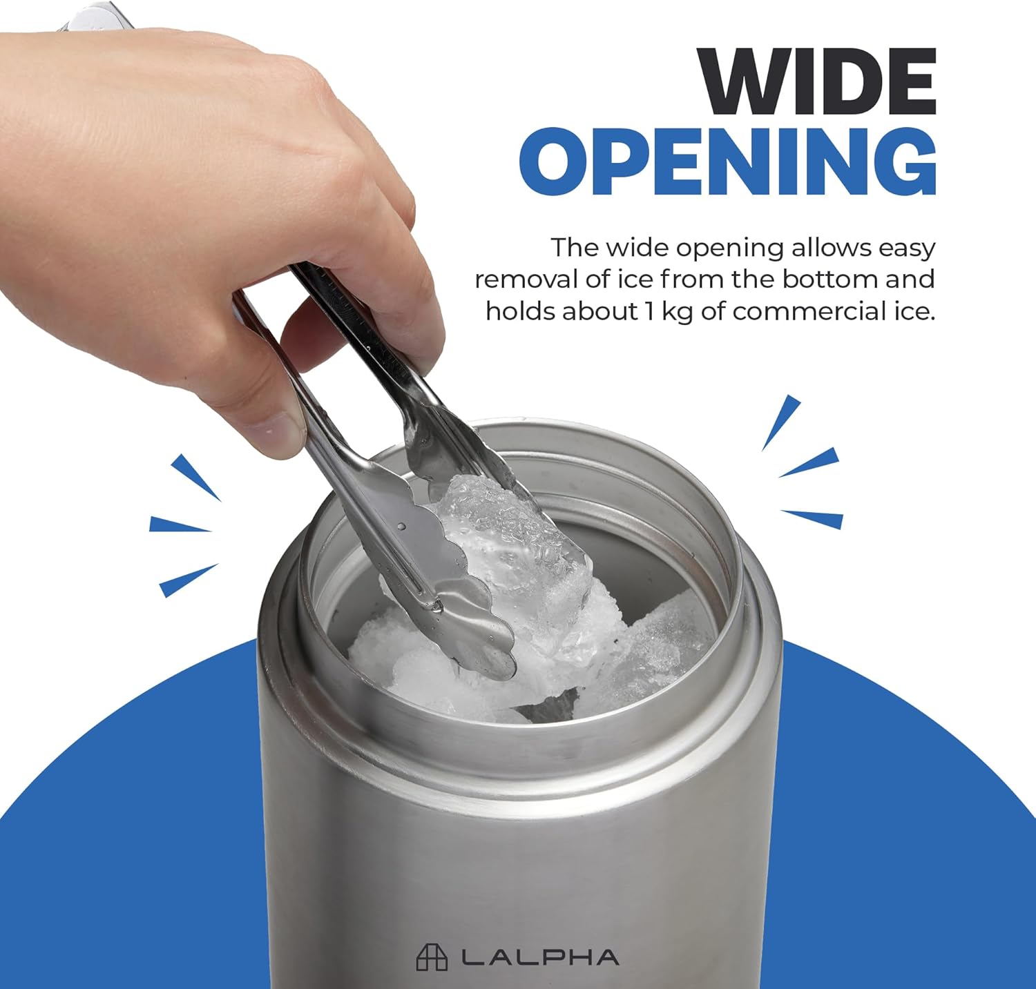 LALPHA 3.96 lbs Vacuum Insulated Ice Jug Stainless Steel, Large Capacity, Adjustable Cap, Wide Mouth, Cold Retention for Camping & Travel - Image 5