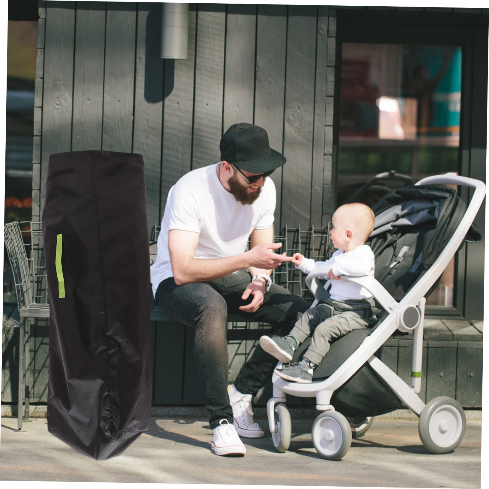 ORFOFE Borsa da Viaggio per Passeggino, Custodia Oxford Nero Tracolla Singola, Facile da Pulire, per Gate Check e Uso Quotidiano