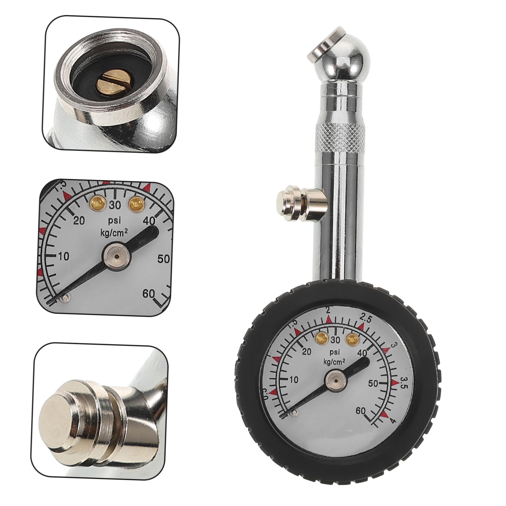 Gadpiparty 4pezzi Manometro Per Pressione Pneumatici Portatile Misuratore Di Pressione Per Auto Facile Da Usare Design Resistente Per Condizioni Dure Strumento Per Controllo